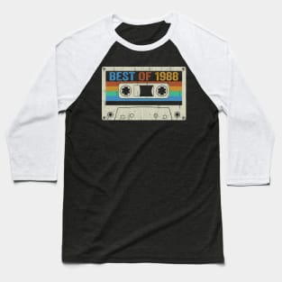 Best Of 1988 36th Birthday Gifts Cassette Tape Vintage Baseball T-Shirt